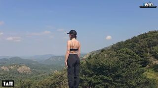 my best friend interrupted my hike and drove me to drain his balls in the mountains - little arden