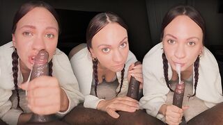 POV Blowjob: Blowing Bubbles on Big Dick ???? Sloppy BJ