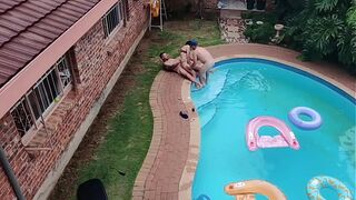 Dji Drone Flying around the neighbourhood i caught my cuckold old nieghbour sharing his wife