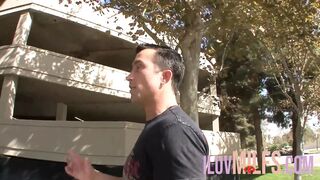 Blonde babe takes a man's big cock into her holes