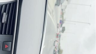 I gave a blowjob to the ride-share driver as he was leaving the swingers club, after having already given blowjobs and sex to several others. In the end, I even gave the cuckold a treat he deserved.