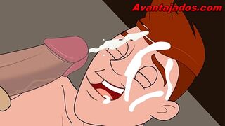 Gay Porn Cartoon The Big Ass in the Cabin