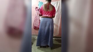 Yellow Saree Dropping Solo Sfw