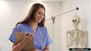 EraOfPorn.com - Guy anal fucks nurse in front of stepmom