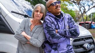 Mature Ass Stretched by a BBC in Driving Van