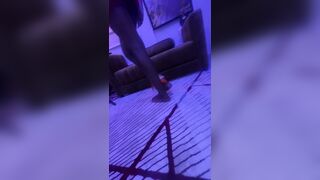 Slim Ebony African Goddess Short Dress Dance Foot Fetish