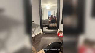 Sexy Blonde Slut Sucking Dick In the Mirror