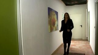 Huge black cock in sexy big boobs...cum on pussy