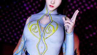 3D big boobs cosplay model cheating with big cock