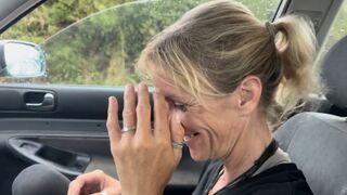 Accidental Blowjob in the Car - How Well He Sucks, I Cum in His Mouth Before Having My Hard Cock