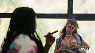 Lady Ana enjoys and squirts in double penetration