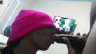 Stepdaddy let me deepthroat his bbc! Am I a good girl now?