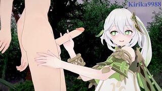 Nahida and Yoimiya intense sex. – Genshin Impact Hentai