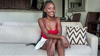 Gorgeous Black Model HARDCORE FUCKED By BWC In Amateur Couch Casting