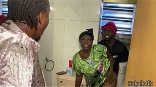 Sneaky Fucking my neighbours wife in the toilet raw bbc