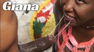 DRIPDROP Sub slut Giana drains his cock with her mouth