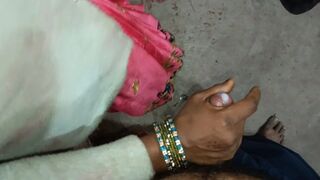 The best handjob came out of the water of the brother-in-law's cock, the handjob.