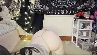 I got new lingerie and im showing off my goth teen fat ass for you