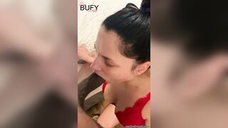 A little Latina slut is having his mouth fucked by a black guy with a big dick. BBC