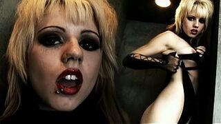 Emo Goth Babe Moans While BBC Pounds Her Then Licks Cum from Boots