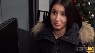 DEBT4k. Chick gives blowjob and spread her legs for amazing luxury car