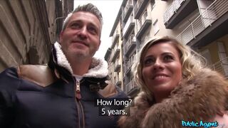 Public Agent - Naughty wife FUCKED in hotel room while husband waits outside