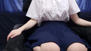 I OFFERED A RELAXING MASSAGE FOR A SHY JAPANESE SCHOOLGIRL