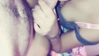 Horny wife gave a blow jo after watching porn මෝල් වෙලා වයිෆ් කටට ගන්නවා