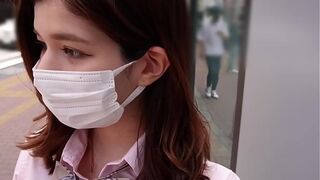 part1 F-cup and half-Japanese Karen asks me out on a date! Of course, I said yes! She has shortened her skirt and is very naughty! She says no, but it's obvious that she's expecting it after all...