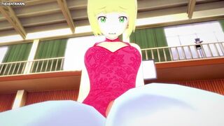 Lillie from Pokemon Works Out With a Footjob! Hentai POV