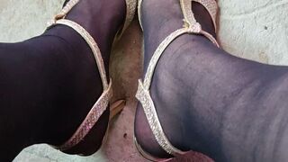 High Heels Whore Gets Fucked by 12 in the Store