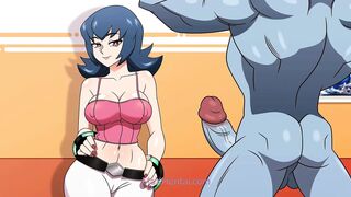 Sabrina from Pokemon Destroyed by Monster Black Cock (Cartoon Sex)