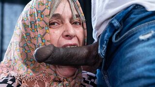 Ugly Headscarf Granny Rough BBC Ass Stretched