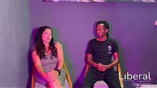 Big-breasted MILF is about to try her first black cock