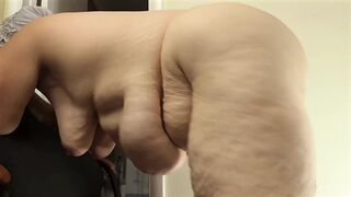 Big Fat Juicy Ass Booty Real Estate Agent Boss Working From Her Home Office Dressed in Mini Skirt and Heels Showing off Her Butt