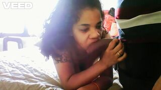 WEBCAM COUPLE BRAZILIAN FEMALE gives BIG DICK BLOW JOB BBC