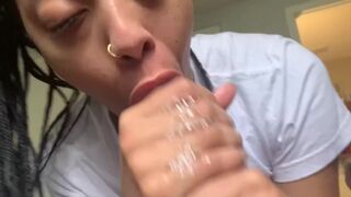 SUPER SLOPPY BBC BLOWJOB & HANDJOB ????????