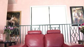 Small tits chick sprayed by a big black cock