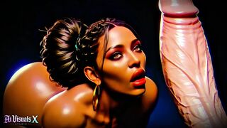 Big Boobs And Ass Ebony Goddesses - White Cock Worship: Dark ASMR & Extreme Contrast (4K AI Animated Porn)