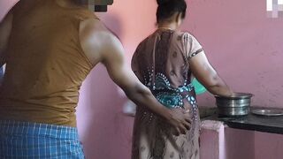 Stepaunty was working in the kitchen when I had sex with her