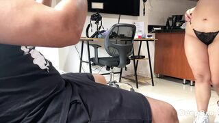 Brunette Babe Gets Me Rock Solid with Deep Suck Before Hard Doggy Pound