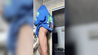 Gloryhole Bareback Anal Sex with Absolute Stranger in Public Toilet Room