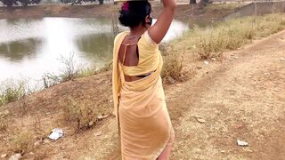 Gaon Ki Talab Par Sexy Hot Bhabhi Ka Romantic Video | Kiran bhabhi Fucked Village Outdoor Sex Video Full Hindi Audio