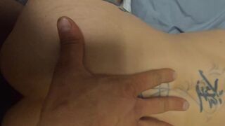 Anal POV Sexy petite blonde doggystyle bounce from tight pussy to tight ass w big cock