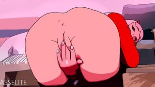 Hentai Zero Two masturbando a buceta solo