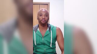 Jerking off in My Green Vest for a Friend