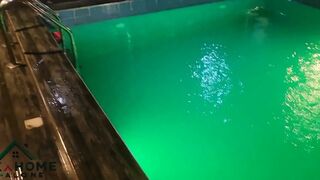 Hot Karashika Rides Big Cock at the Pool.