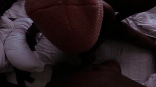 Big Ass Babe Swallows My Dick Deep in Her Juicy Cheeks