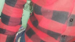 Big cock oil massage huck cock cum show