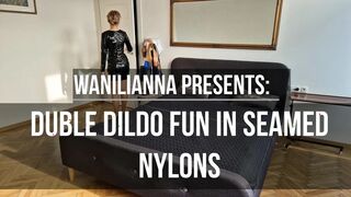Double Dildo Fun in Seamed Nylons - Part 1